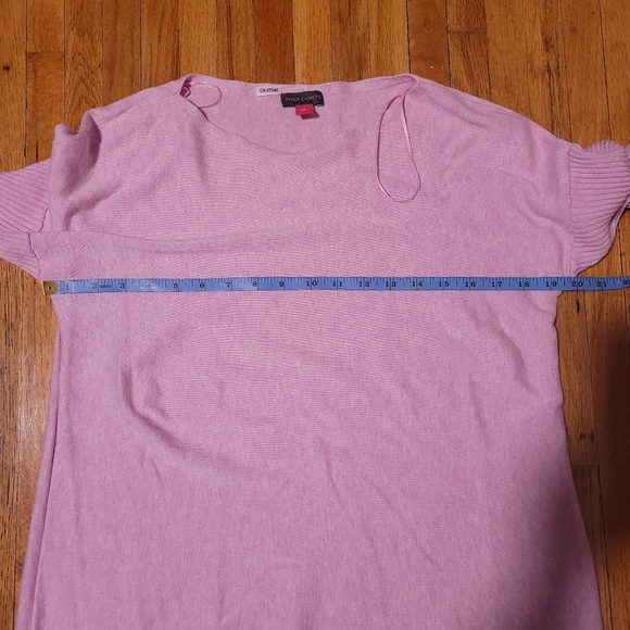 Vince Camuto Pink Cotton Blend Sweater with Bell Sleeves Sz Medium - Picture 6 of 11
